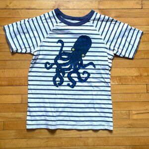 Tea Collection Boys Octopus Striped Short Sleeve Shirt Size 12